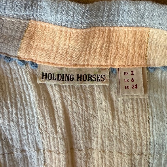 EUC - Anthropologie Holding Horses Plaid Midi Button Up Tank Top 2 - Picture 6 of 8